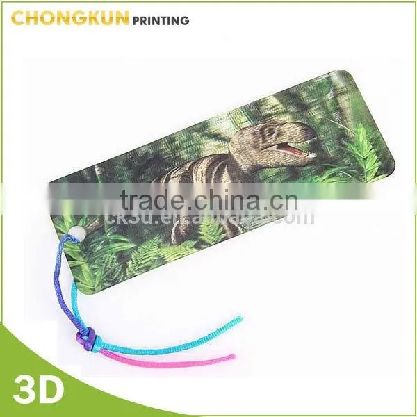custom gift lenticular bookmark, 3d bookmark with tassel for gift