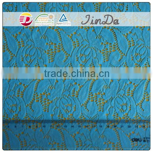 Various styles blue voile lace fabric for world market