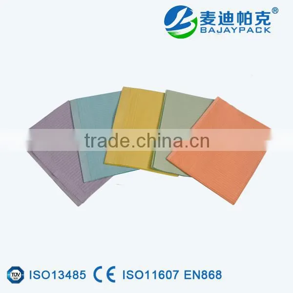Colorful paper with PE film Dental Bibs