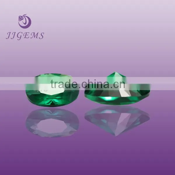 High Quality oval shape synthetic nano green spinel