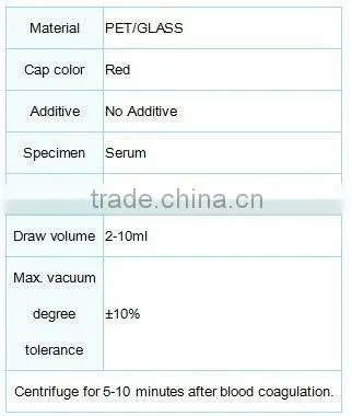 Disposable Vacuum Blood Collection Tube - PlainTube
