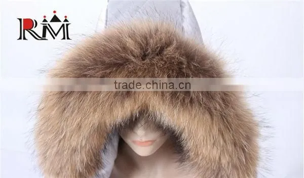 natural color raccoon collar for jacket raccoon fur stripes