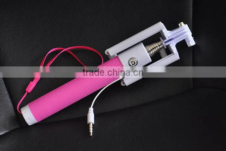 Colourful portable selfie stick for mobile phone