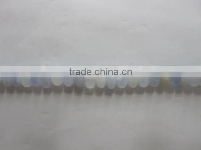 Natural blue chacedony roundel bead mineral gemstone for jewelry making