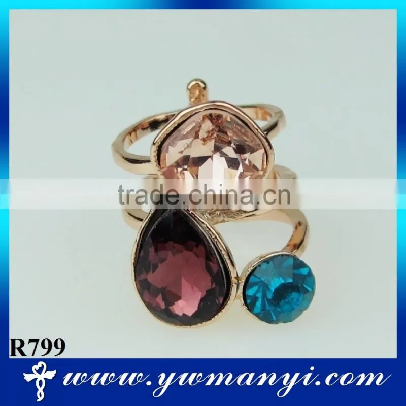 Online wholesale The crystal ring rhinestone cluster ring R799