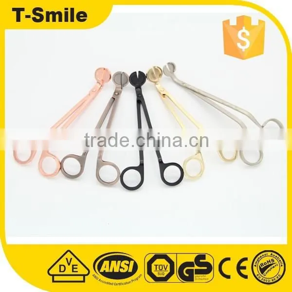 Silver Stainless Steel Candle Wick Trimmer Oil Lamp Scissor Cutter Snuffers