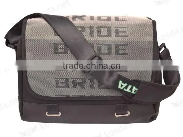 2016 New Cheap Classic Green and Black Belt Harness Canvas Racing Backpack Laptop Bag,Shoulder Car Backpack Bag