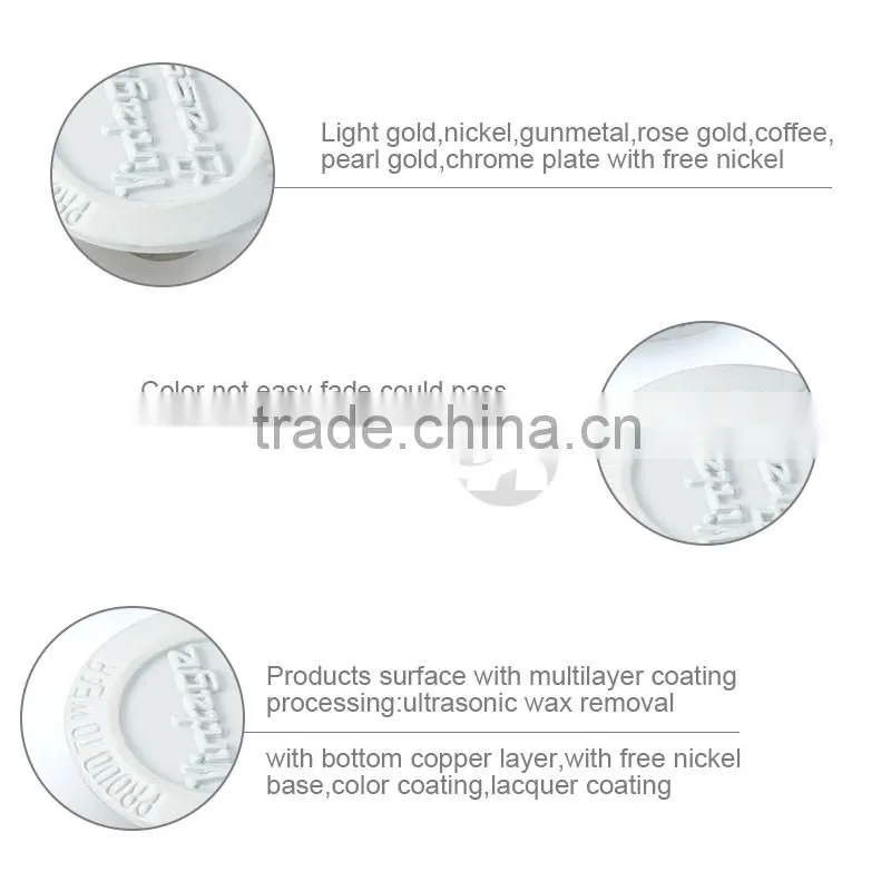 Custom White Embossed Logo Metal Alloy Jeans Button