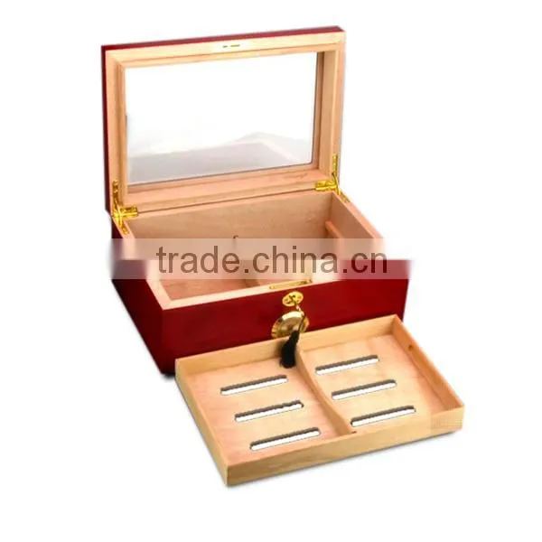 Spanish Cedar Wooden Cigar Humidor Box