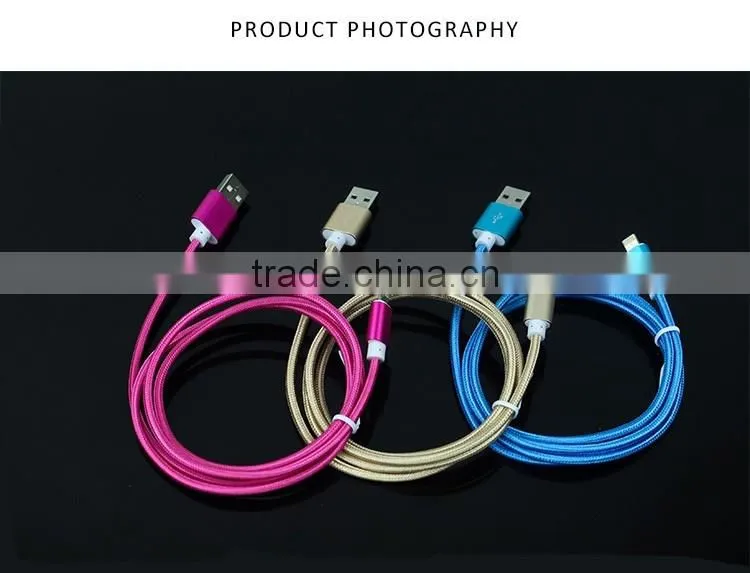 tow double sided mini usb cable charger cable for iphone and samsung