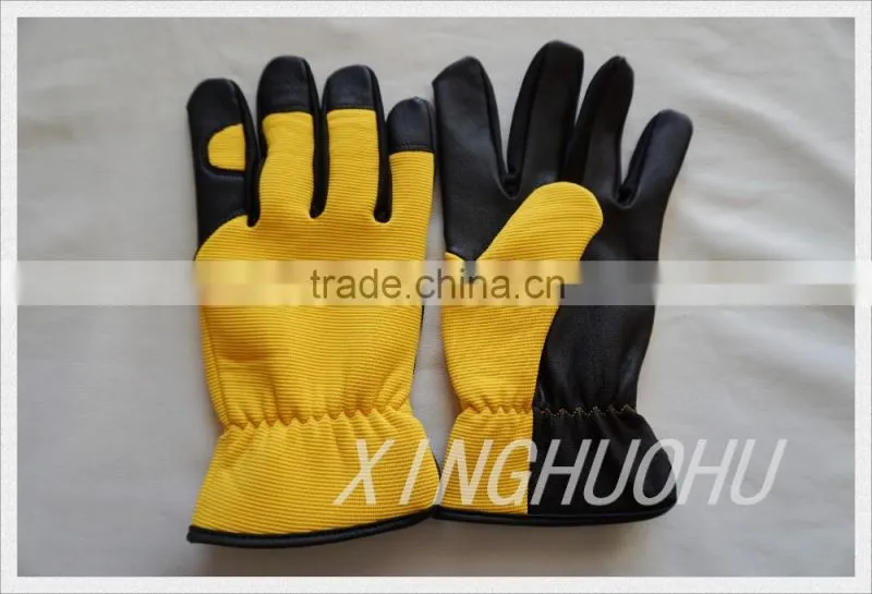 Sheepskin leather mechanical gloves