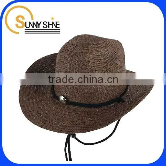 Sunny Shine high quality western fashion custom straw cowboy hat