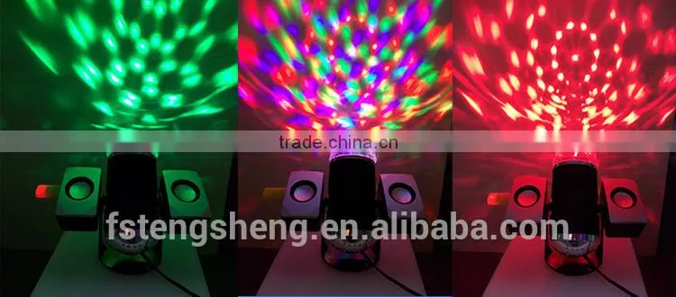 Dj bar use Multicolor flashing disco effects music ball lamp with MP3 player for indoor use on sale
