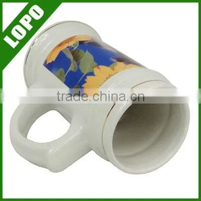 Sublimation mug/coated mug/22oz golden beer mug