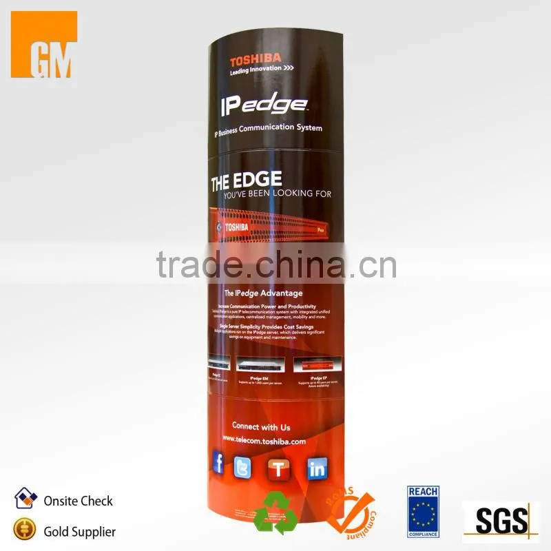 flooring advertising cardboard totem display stand