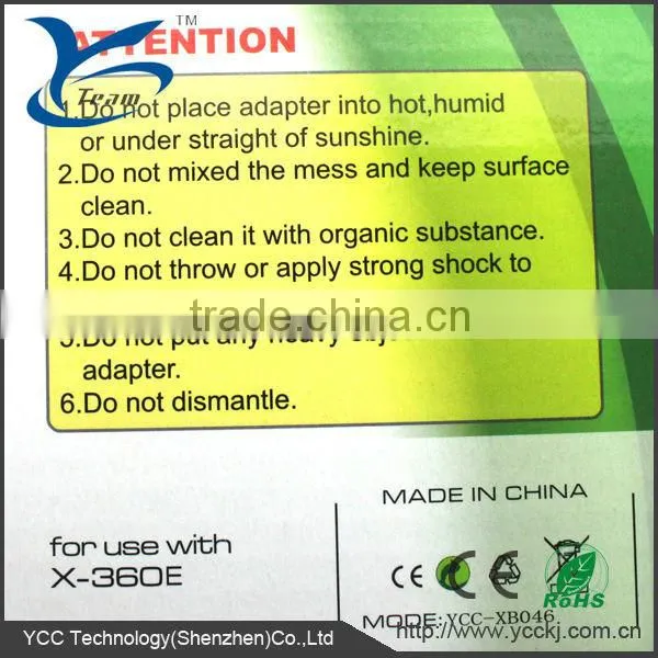2013 newest item for xbox360 E ac adapter power supply