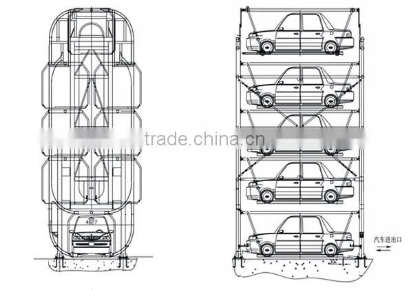 vertical rotary electric automatic parking system