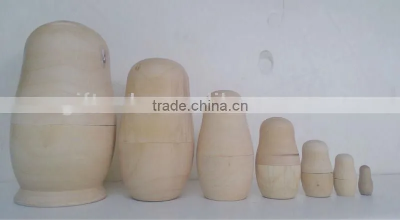 blank Wooden nesting Doll 7 PCS