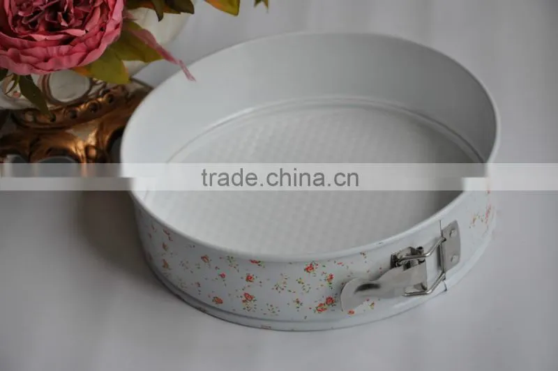 Dia.26*H7cm Carbon Steel Ceramic Round Springform Cake Pans 2pcs bakeware set