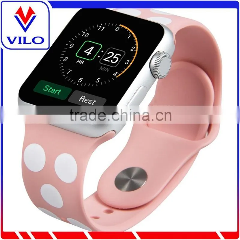 Customzied Pattern Silicone Wrist Strap Watch Band For Apple Watch Rubber Watch Strap