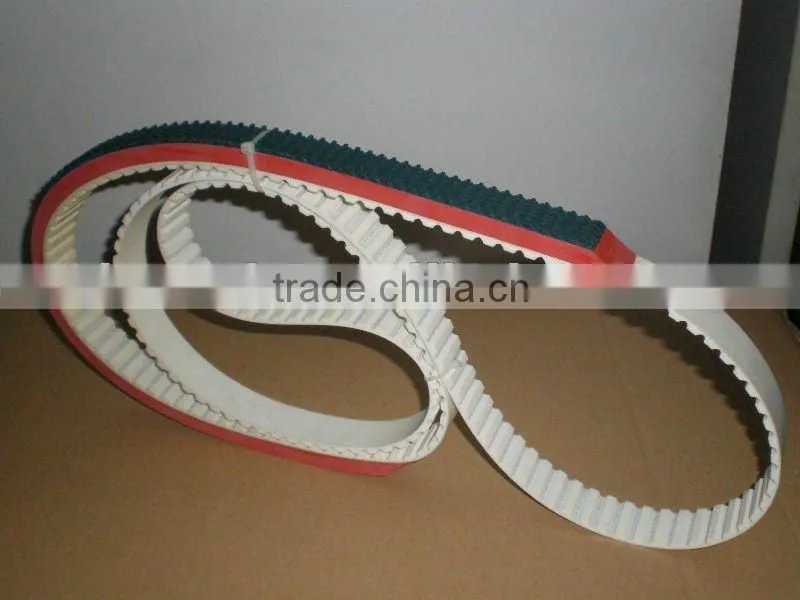 Timing belt with rubber& pvc supergrip