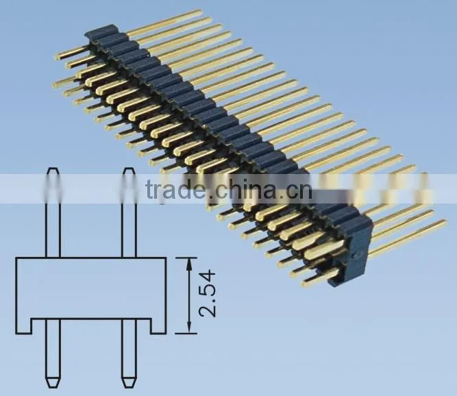 1.27mm*2.54mm Straight Pin Connector Pitch: 1.27 mm Double Row Single Body H=2.54 W=5.0