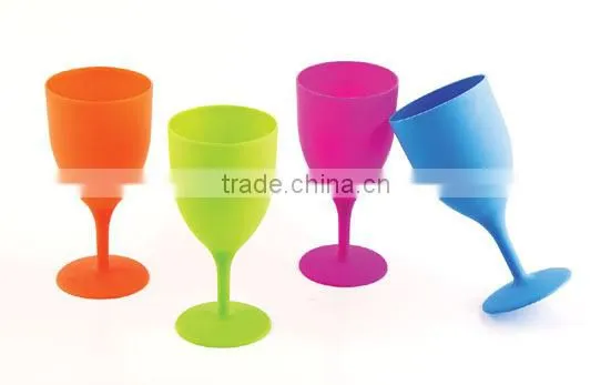 PLASTIC WINE GLASS, COLOFUL WINE CUP