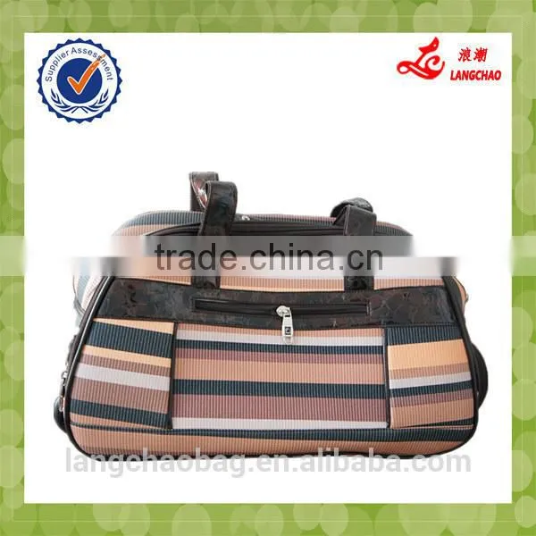 Crocodile PU Material High Quality Steel Trolley Alibaba China Direct Factory Wholesale Lightweight Duffle Bags