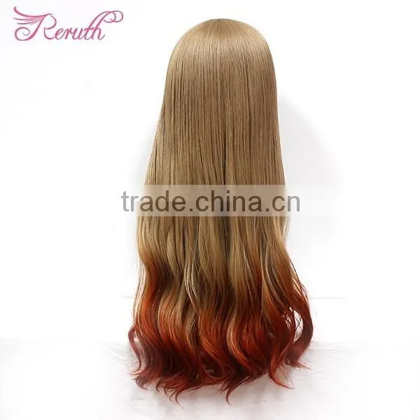 factory cheap natural colorful cheap remy human hair wig with bangs