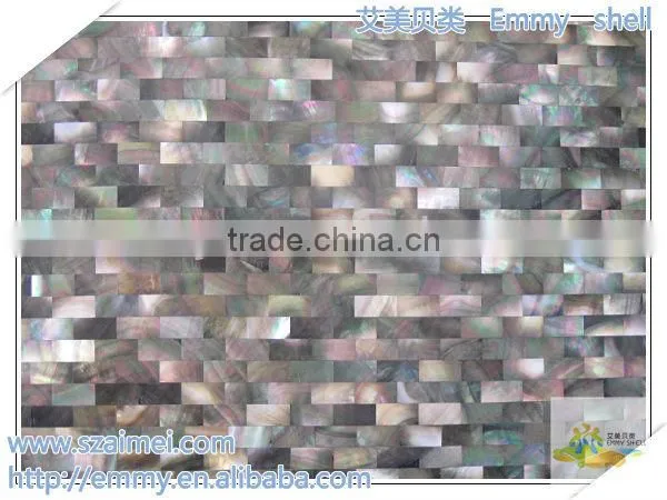 Brick shell mosaic tile gray mother of pearl mosaic wall tile
