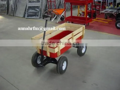 pull along trailer wagon Woody cart trolley