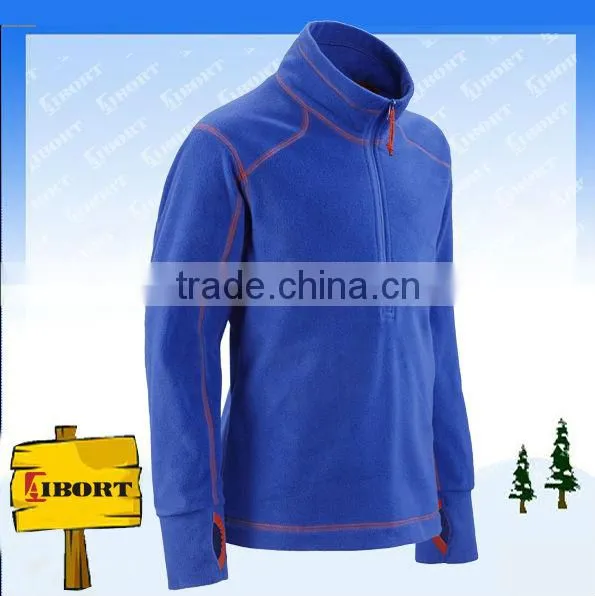 JHDM-1824-1 boys long sleeve zip neck lightweight fleece pullover