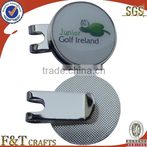 Custom sofr enamel golf epoxy hat clip/ golf cap clip ball marker/mini hat hair clip