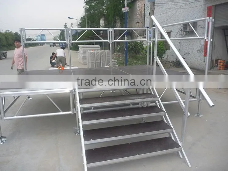 Portable aluminum stage stairs suitable for concert stage