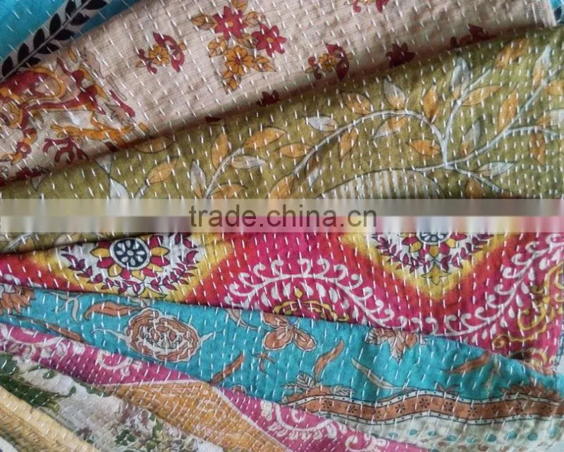 kantha shawl scarf scarves vintage tribal print saree silk scarf bohemian shawl