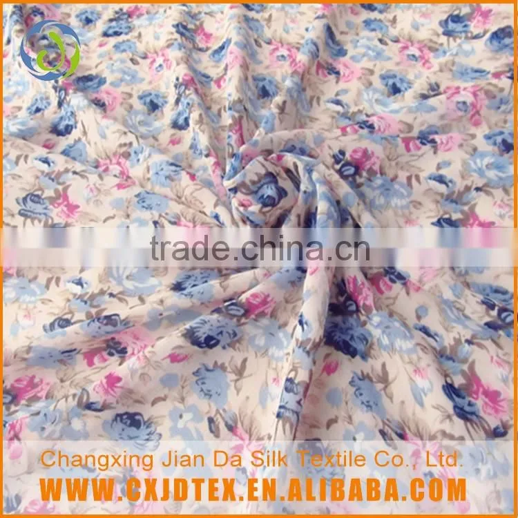 Custom printed polyester chiffon material women wholesale clothing fabric