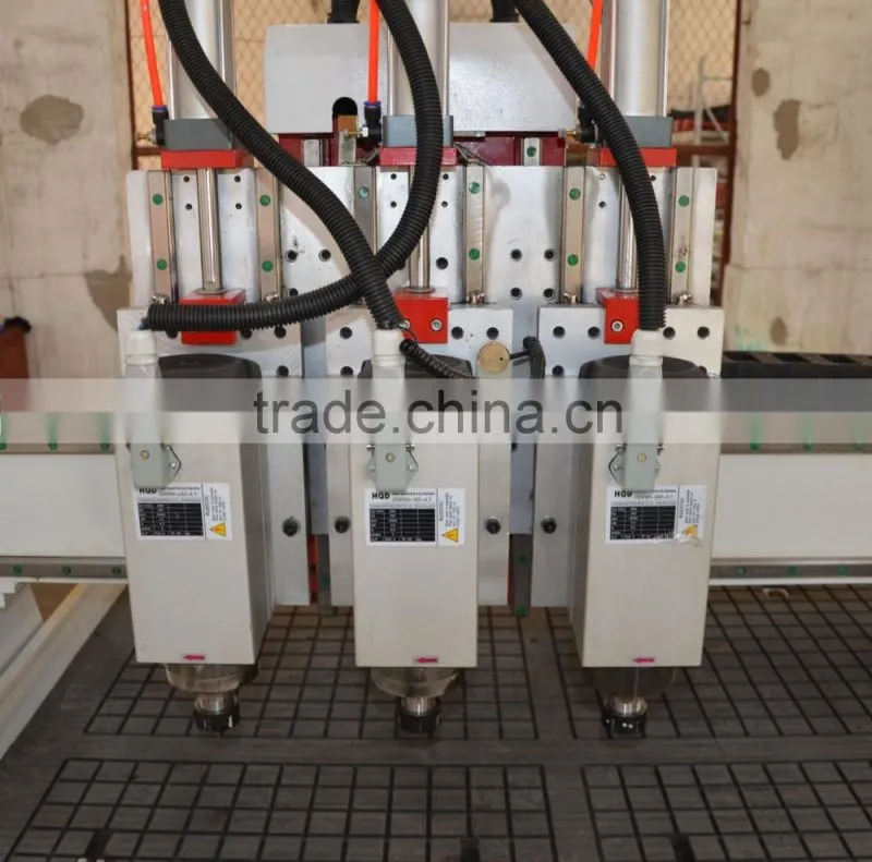 AG1325 three heads wood 3d cnc engraving machine