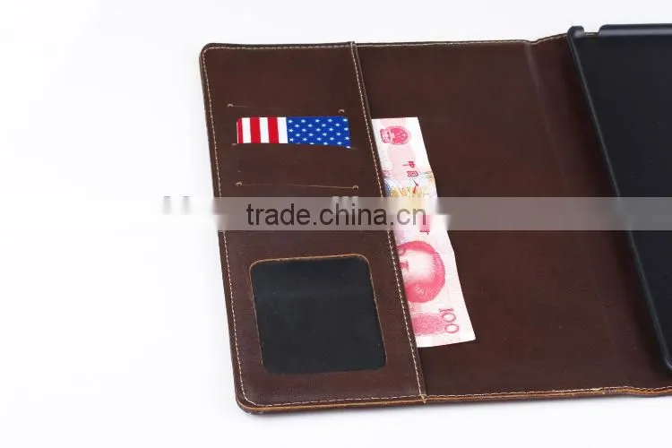 Archaize Color pu leather folio flip Wallet case for ipad air 2, case for ipad 6