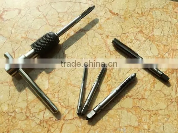 6 Piece screw thread maker threading tap set small hand tap set