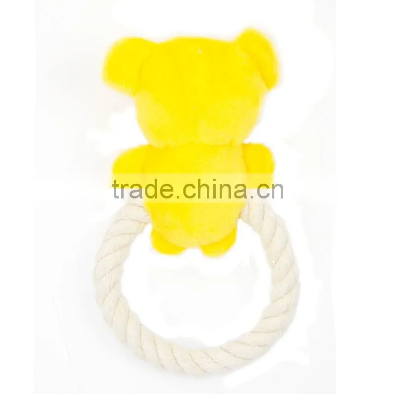 Dogs Toys Short Plush Cotton Stuffed Interactive Pet Toys For Cats Scratch Chew Cotton Rope Tug Toys For Small Dogs P1042