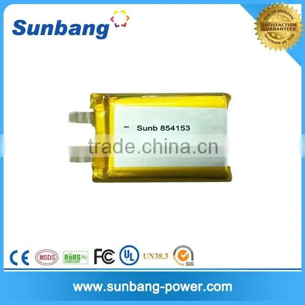 Custom smart rechargeable 3.7v li-polymer 585460 2000mah battery