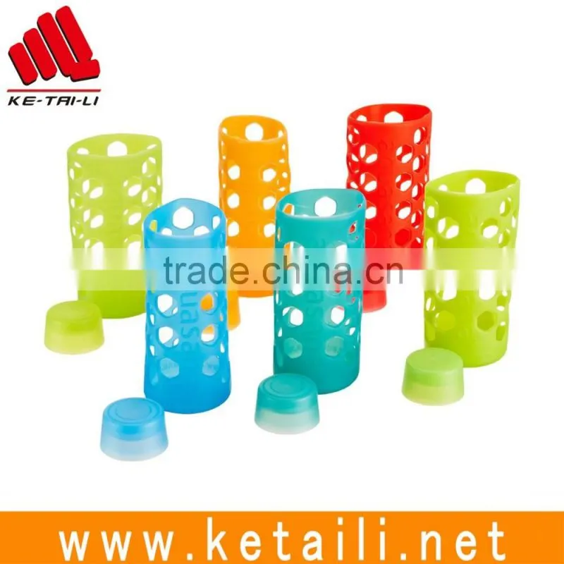 Made in China Protective Silicone Rubber Glass Water Bottle Skin Cover Sleeve Supplier