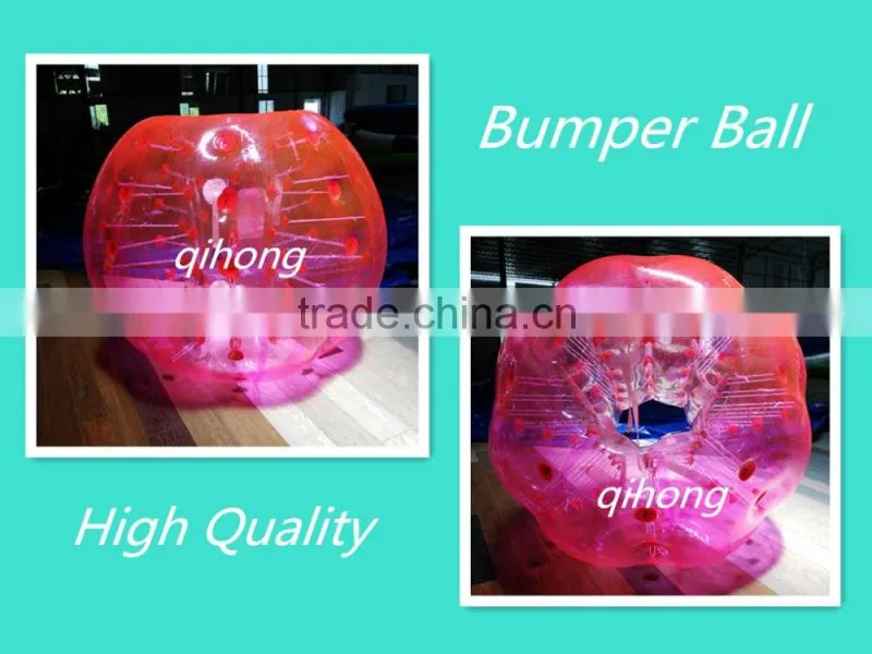 New design red dotted inflatable belly bumper ball/ body zorbing bubble ball for sale