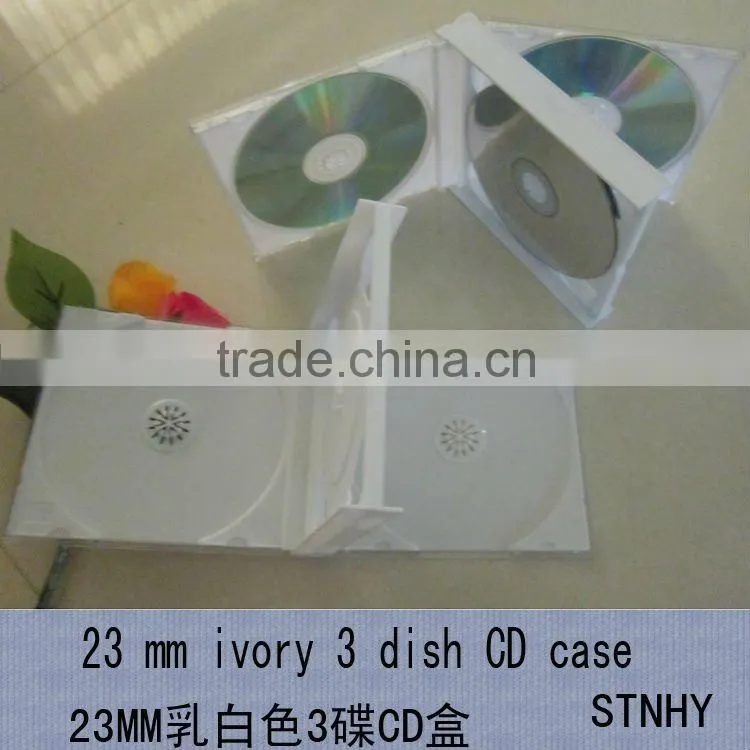 23mm ivory tray 3-4disk CD case
