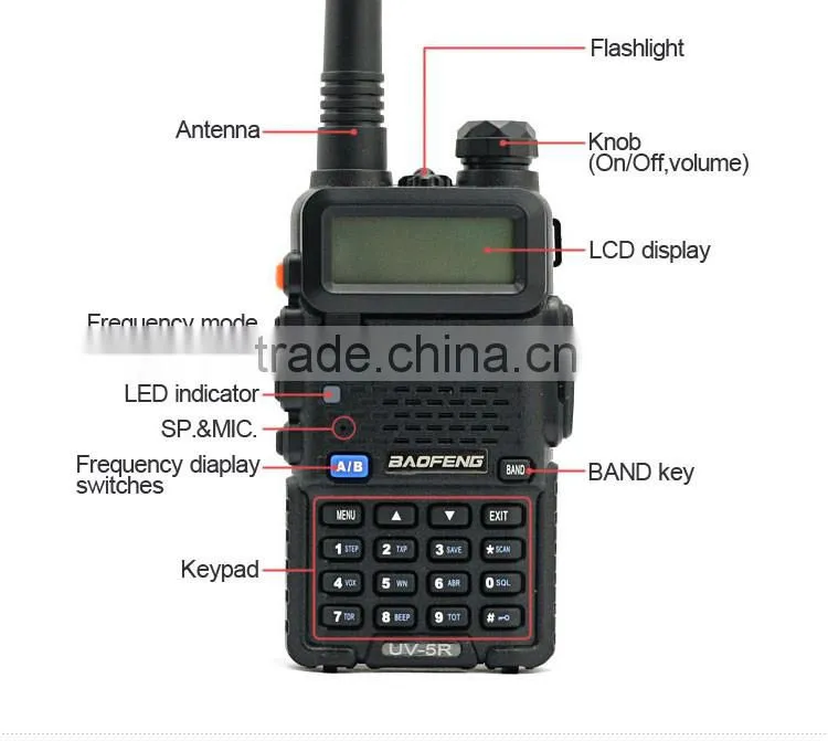 Baofeng radio Baofeng UV-5r walkie talkie with programming software pufung millitary VHF UHF radio uv-5r large distance radio