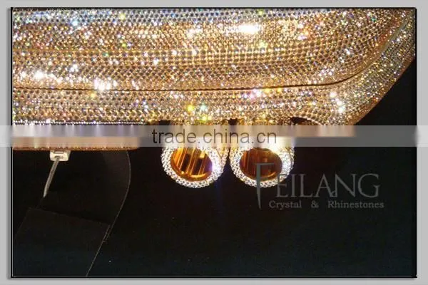Glass crystal beads trimming mesh