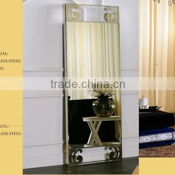 JM11-2 Floor Mirror Stainless Steel Stand for Luxury Bedroom Sets-JLC Luxury Home Furniture