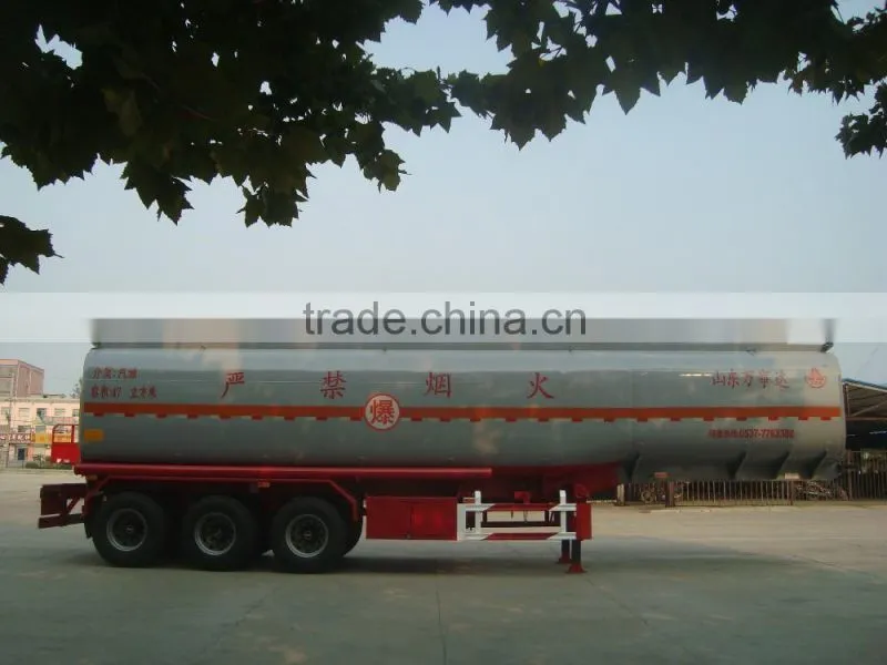 CIMC brand Goose neck Oil Tank Trailer 13 Ton Fuwa Axle 42000L For Petroleum and Fuel