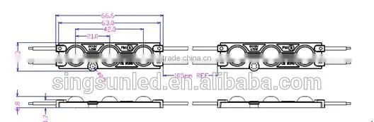 Super brightness 5050 smd led module W/R/B//G/Y led light module