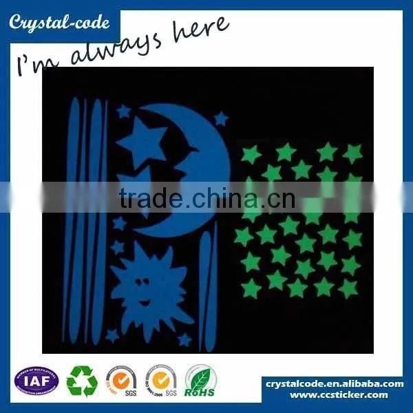 Hot selling glow in dark luminous label sticker